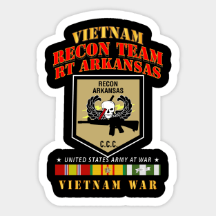 Recon Team - RT Arkansas - Vietnam War w VN SVC Sticker